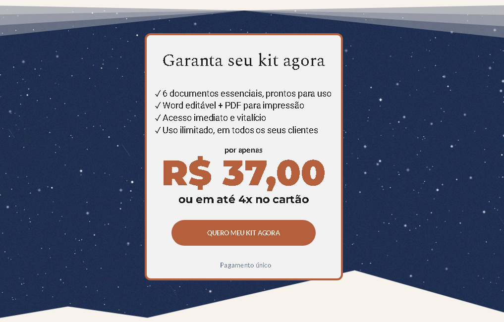 Oferta do Kit Jurídico para Estética